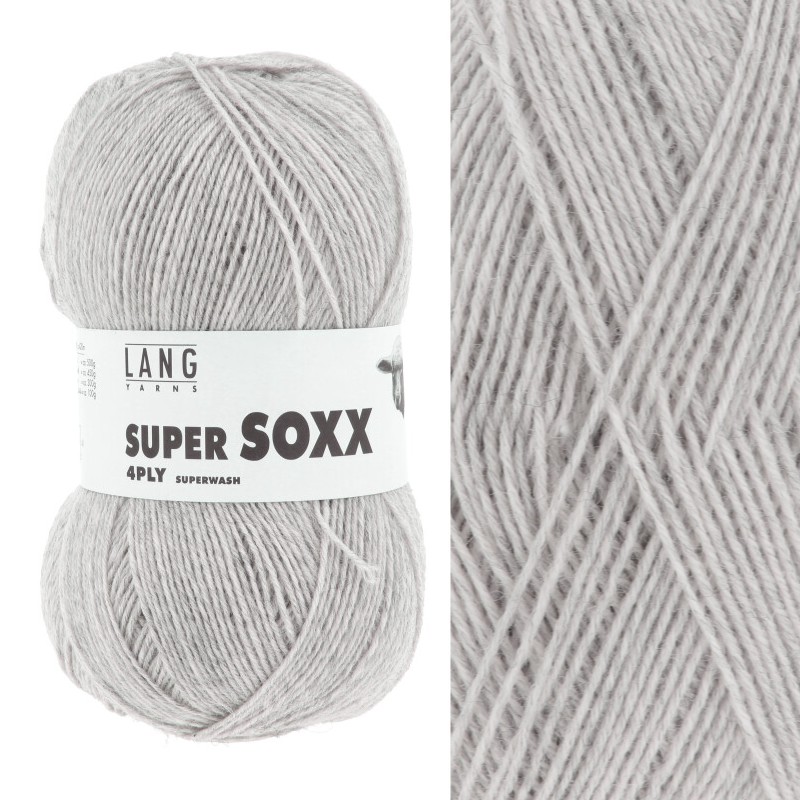 Lang Yarns SuperSOXX uni - 0023 - lichtgrijs