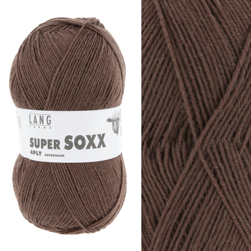 Lang Yarns SuperSOXX uni - 0096 - bruin