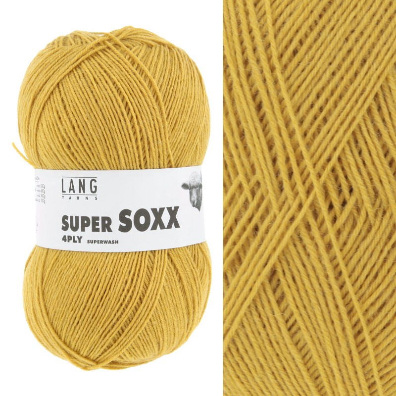 Lang Yarns SuperSOXX uni - 0150 - okergeel