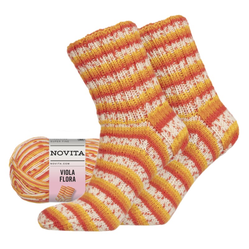 viola flora geeloranje-samen Novita Viola Flora - 8371 - geel/oranje