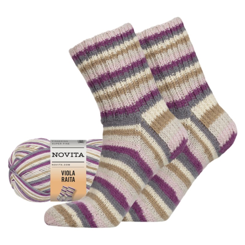 viola raita rozegrijs-samen Novita Viola Raita - 8411 - roze/grijs