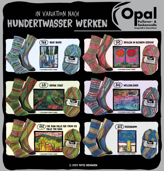 Poster Hundertwasser-series Arne & Carlos - Socks & More - Bamble Color (2460)