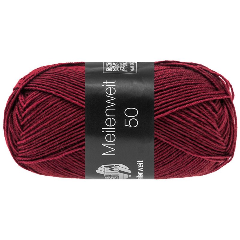 meilenweit-50-lana-grossa-2101423_Kkmbilder_online_shop_1920x1920 Meilenweit 50 gram 4-draads Uni - 1423 Wijnrood
