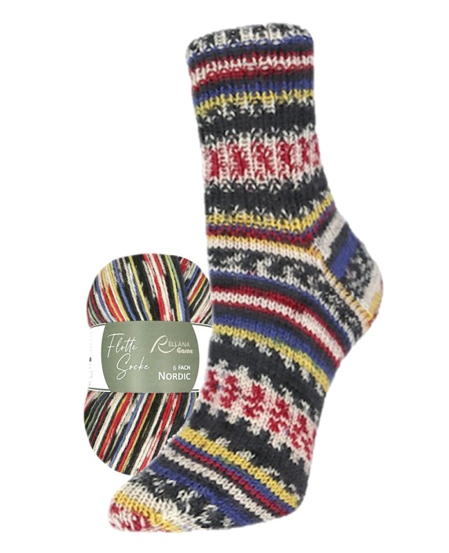 8033-samen Flotte Socke Nordic - 6-draads - 8033