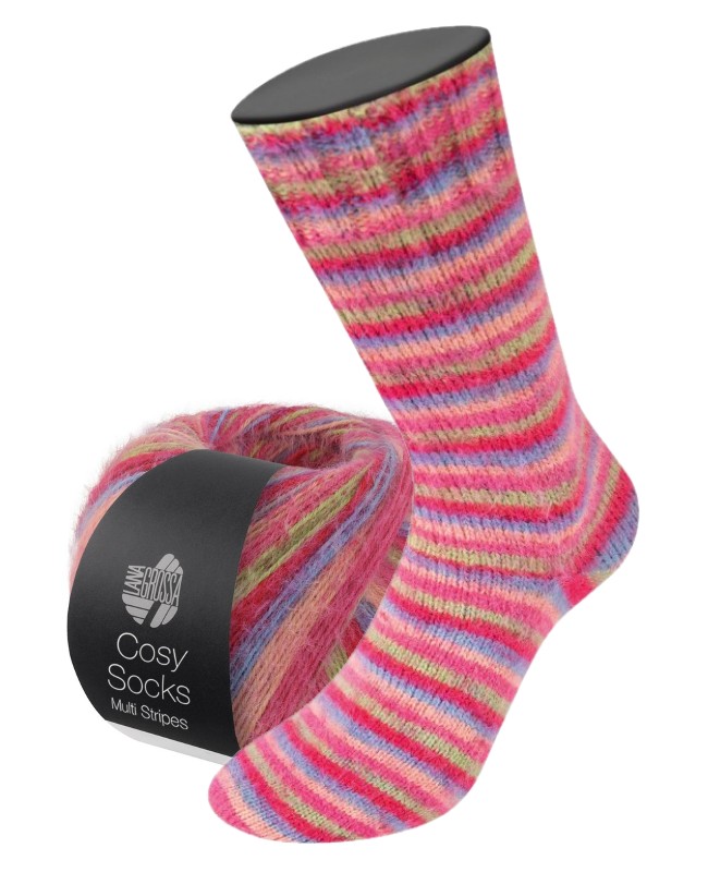 Meilenweit Cosy Socks Multi Stripes(merino) - 0152