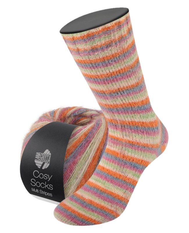 Meilenweit Cosy Socks Multi Stripes(merino) - 0154