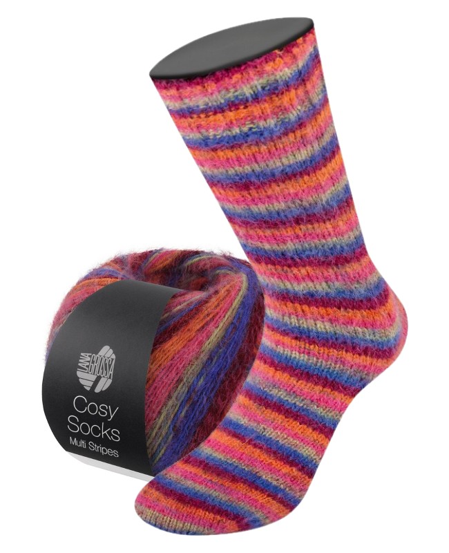 Meilenweit Cosy Socks Multi Stripes(merino) - 0156