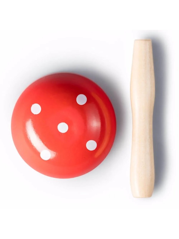 Prym Maasklos hout - rood met witte stippen