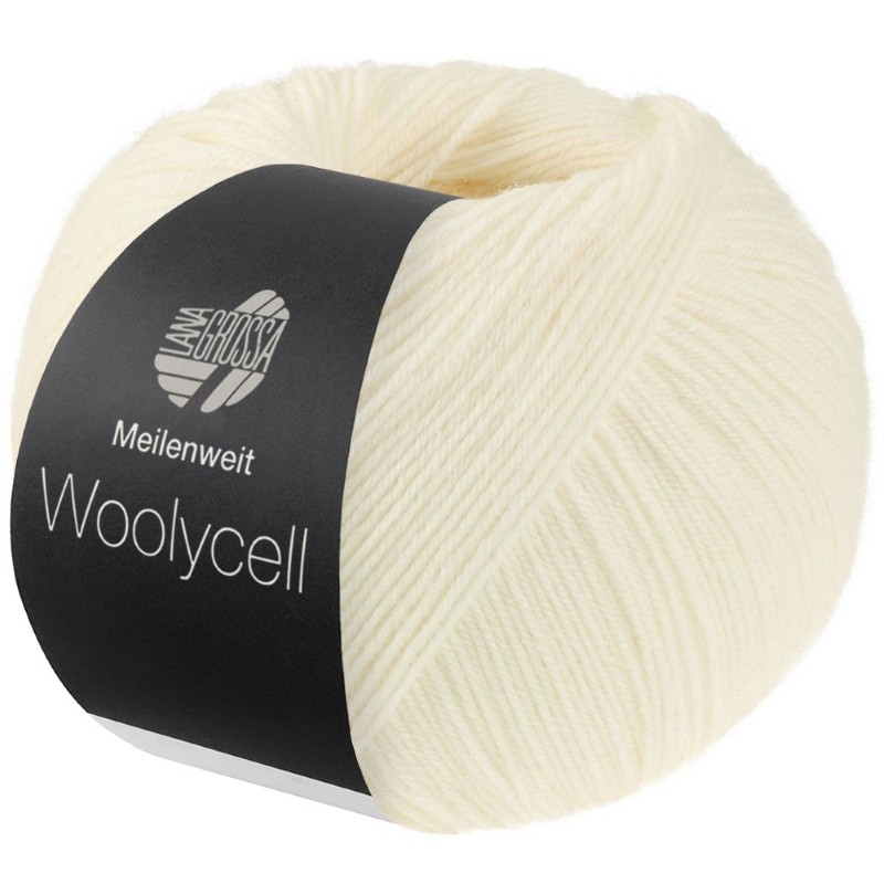 Meilenweit Woolycell uni - 0001 - wit