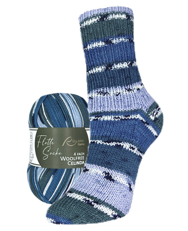 Flotte Socke Woolfree Celinda - blauw