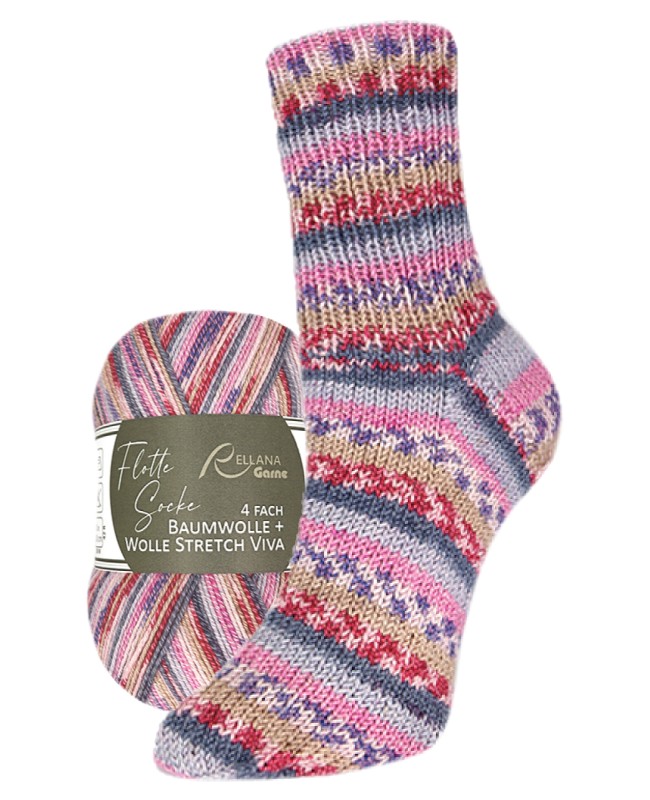 Flotte Socke Katoen&wol stretch Viva - 3253