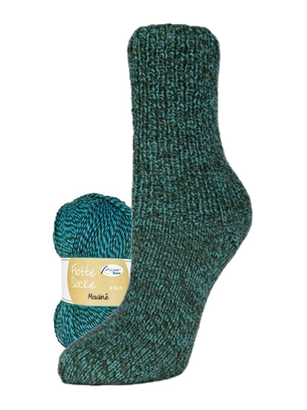 Flotte Socke Mouliné - Groen