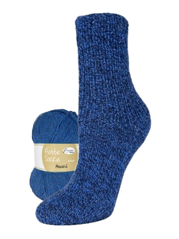 Flotte Socke Mouliné - Blauw