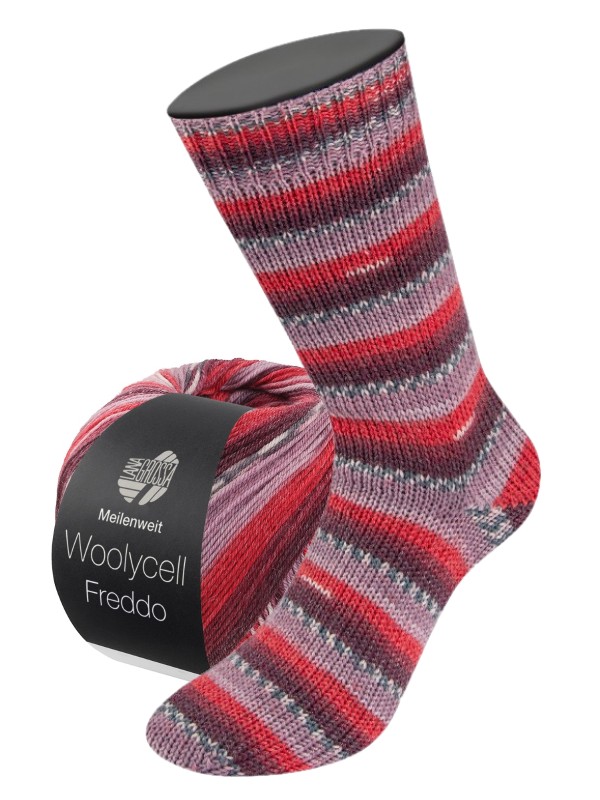 Meilenweit Woolycell Freddo - 6042 - rood/paars
