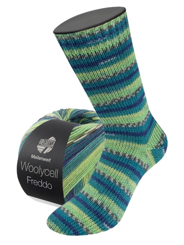 Meilenweit Woolycell Freddo - 6046 - groen/blauw