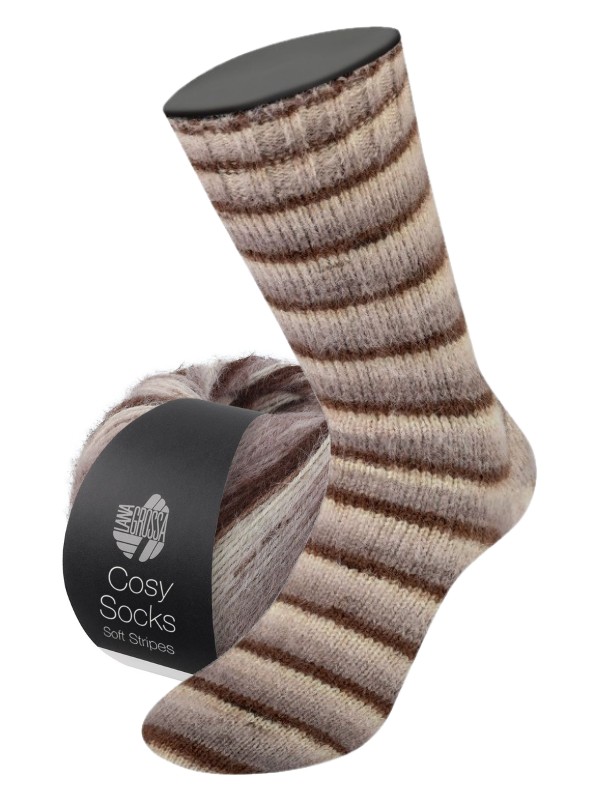 cosy-socks-soft-stripes-0103-samen Meilenweit Cosy Socks Soft Stripes(merino) - 0103 - beige/bruin