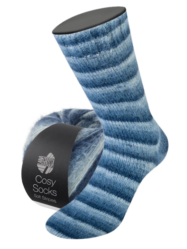 cosy-socks-soft-stripes-0106-samen Meilenweit Cosy Socks Soft Stripes(merino) - 0106 - blauw