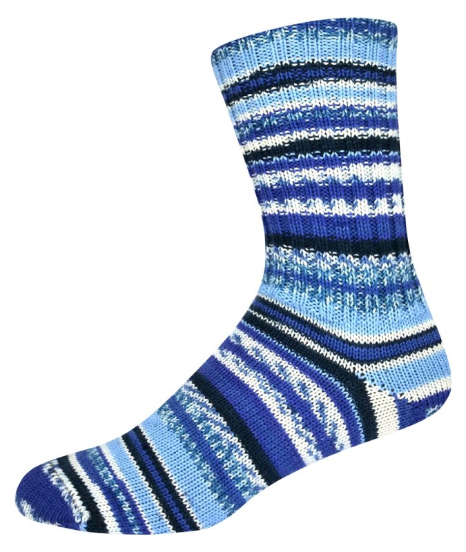 Mountain-3308 ONline Supersocke Mountain Color 6-draads - 3308 - blauw