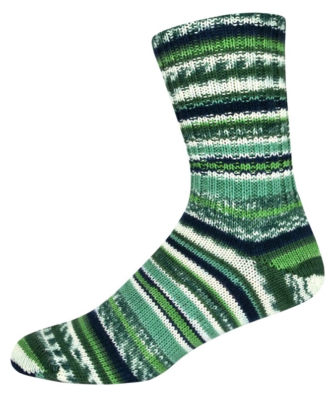 Mountain-3309 ONline Supersocke Mountain Color 6-draads - 3309 - groen