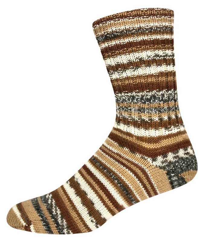 Mountain-3311 ONline Supersocke Mountain Color 6-draads - 3311 - bruin