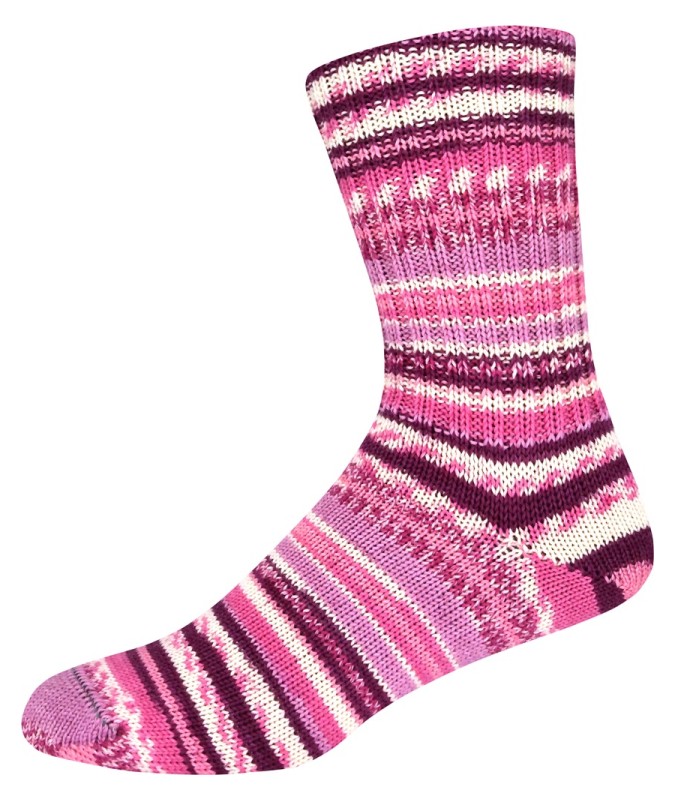 Mountain-3312 ONline Supersocke Mountain Color 6-draads - 3312 - roze