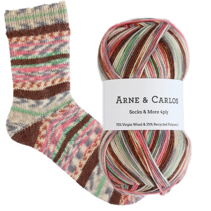 Arne & Carlos - The Painted Room Sock Yarn - 3008 - Worn Floorboards