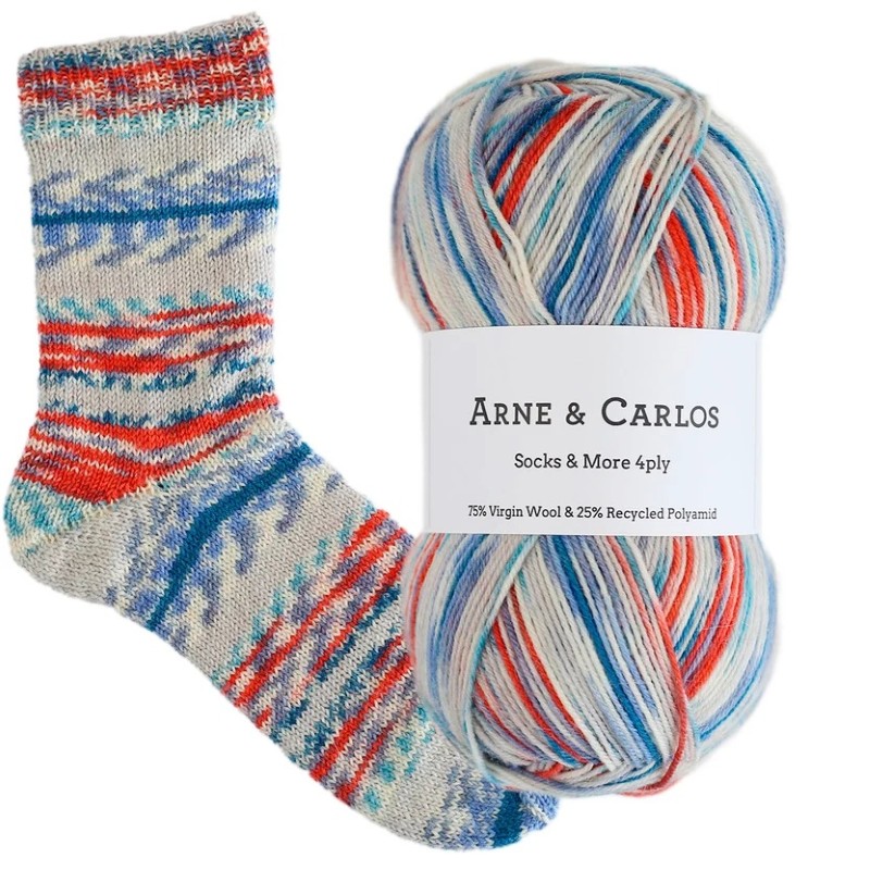 Arne & Carlos - The Painted Room Sock Yarn - 3012 - Quiet corner