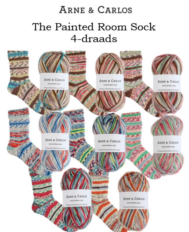 Poster-painted room sock Arne & Carlos - Socks & More - Bamble Color (2460)