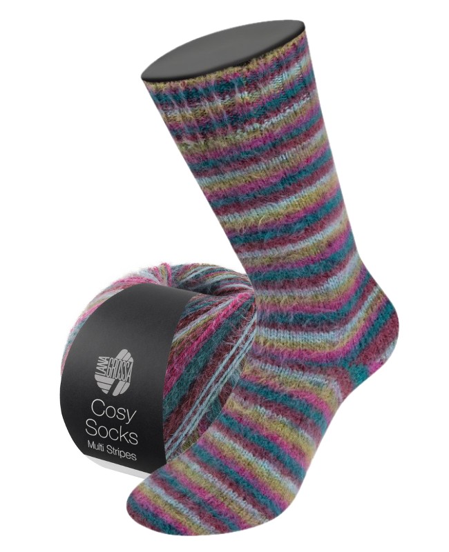 Meilenweit Cosy Socks Multi Stripes(merino) - 0158